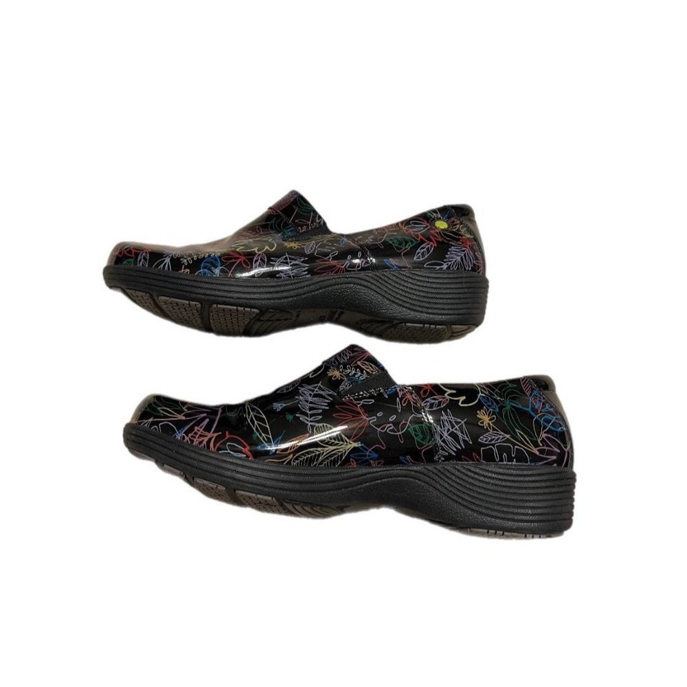 Dansko Black With Pattern Clog Mules Size 42 - image 5